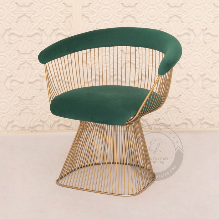 EUTERPE Chair - Gold Frame with Emerald Green