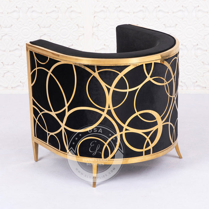 ALCMENE Lounge Chair with Gold Design
