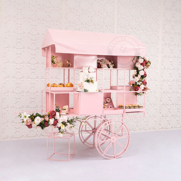 pink food cart 