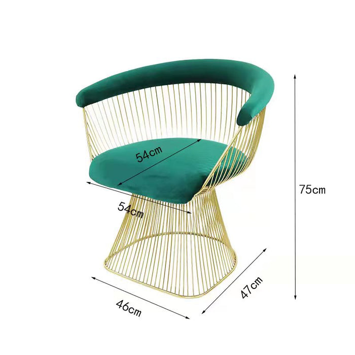 EUTERPE Chair - Gold Frame with Emerald Green
